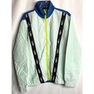 LRG Lifted Research Group Blue Mint Green Windbreaker Track Jacket Medium NWT